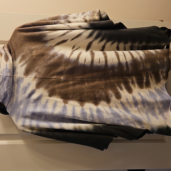 Tie-Dye Hooded Poncho (M) - Free People Vibes! Festival, Cozy, Lagenlook - Picture 6 of 8